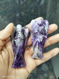 คริสตัลแองเจิลคริสตัลสีเขียวฟลูออไรต์,หินคริสตัลบำบัดแบบพกพาสำหรับเรกิ - Product Image 5