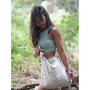Sac bandoulière en lin naturel de haute qualité, style japonais, sac fourre-tout pour un usage quotidien décontracté, pour femmes - Product Image 5