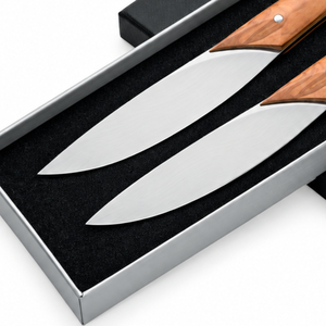 Couteaux de cuisine en acier inoxydable de qualité supérieure avec manches en bois, couteaux à steak tranchants pour la découpe de viande, restaurant - Product Image 2