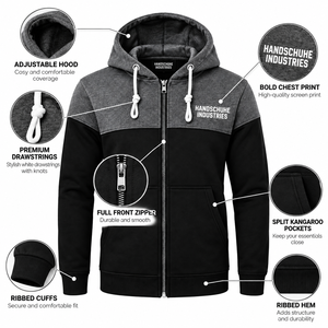 Sudaderas casuales de color sólido para hombre, con la mejor costura, doble cremallera, corte regular, nuevas sudaderas para hombre - Product Image 5