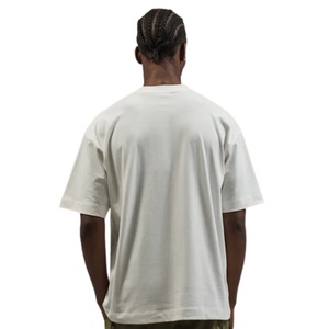 Men Oversized Light Grey T Shirt Short Sleeve Crew Neck Cotton Casual Streetwear Top <b>Small</b> <b>Chest</b> Logo Summer Tee - Product Image 6