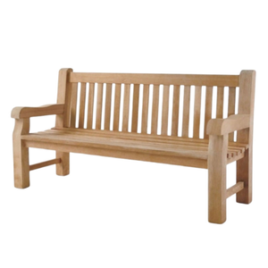 Banco de jardín ecológico hecho de madera de teca resistente y apto para uso en exteriores, equipado con reposabrazos. - Product Image 2