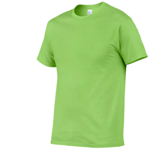 Men's Solid Green <b>Short</b> Sleeve T-Shirt 100% Cotton Regular Fit O-Neck Casual Jersey Knitted Plain Dyed - Product Image 5