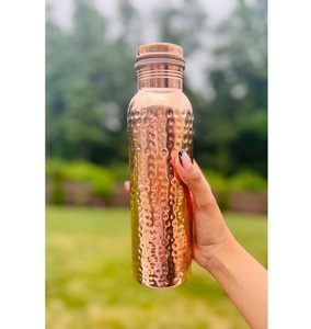 ANAM OVERSEAS AO-4724 Polished Pure Copper Metal Water Bottle Screw Cap Shape Eco-Friendly Kitchen Outdoor Use Handmade Classic - Product Image 4