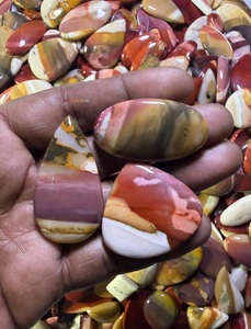 Pierres précieuses d'affection : Magnifique collection de cabochons en jaspe mookaite naturel de qualité, polis et lisses, pour la fabrication de bijoux de guérison - Product Image 3