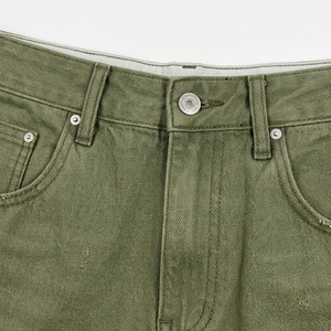 Shorts en jean vintage pour hommes, coupe bootcut, taille mi-haute, boutonnés, séchage rapide, style streetwear décontracté, vente en gros pour l'été - Product Image 6