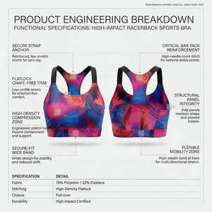 Soutien-gorge de sport confortable et tendance pour femme, personnalisable par sublimation, dos nageur, rembourré, respirant, séchage rapide, pour fitness et entraînement - Product Image 2