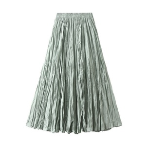 Fashion <b>Skirts</b> Elegant Solid Color Women <b>Pleated</b> Half <b>Skirt</b> Ladies High Waist Multi <b>Pleated</b> Swing <b>Skirts</b> - Product Image 5