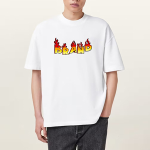 Camiseta de Alta Calidad para Hombre, Blanca, Lisa, 220g, Holgada, Oversize, Manga Corta, Cuello Redondo, Informal, de Algodón Jersey - Product Image 1