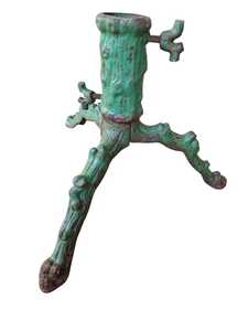 Antique Art Nouveau Christmas <b>Tree</b> <b>Stand</b>, Iron Metal Holder - Product Image 5