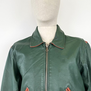Blouson en cuir personnalisé OEM pour hommes, réversible, imperméable, brodé, patchwork d'hiver, pour programmes de revente au détail - Product Image 3
