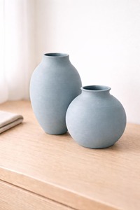Vase de table en céramique de qualité supérieure, finition mate, design minimaliste, 8-16 pouces, décoration exquise et durable - Product Image 5