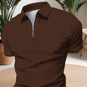 เสื้อโปโลแขนสั้นผ้าฝ้าย 100% คุณภาพพรีเมียมสำหรับผู้ชาย สวมใส่สบายในฤดูร้อนและชุดทำงาน แห้งเร็ว ลายเรียบ รับผลิตแบบ ODM - Product Image 5