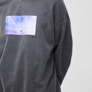 High Quality Men's French Terry <b>Thick</b> <b>Fleece</b> Sweatshirt Long Sleeve Crew Neck Soft Cotton Winter Pullover Quick Dry Breathable - Product Image 2