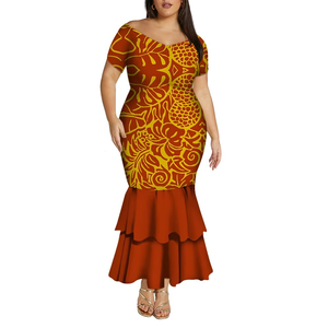 <b>One</b> Shoulder Mermaid Fishtail <b>Dress</b> Custom Logo Summer Ladies Deep V Neck Evening <b>Dress</b> Samoan <b>Dress</b> - Product Image 4
