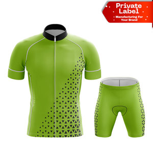 Uniforme de Ciclismo Personalizado con Estampado por Transferencia, Kit de Entrenamiento de Manga Corta, Pantalones Cortos Acolchados y Jersey, Uniforme de Ciclismo con Bloques de Color - Product Image 1