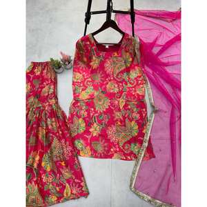 Ensemble de vêtements de soirée de créateur pour femmes, haut et bas, fantaisie, Dupatta - Product Image 2