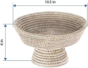 Elegante frutero de ratán que enriquece los hogares con una elegancia artesanal y un diseño clásico que garantiza la elegancia del frutero de ratán. - Product Image 4