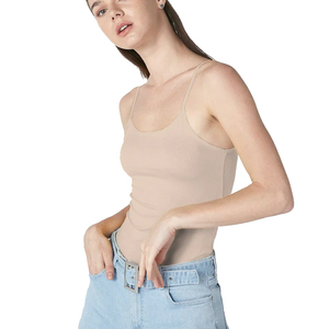 Women's Custom Solid Color Breathable Quick Dry Sporty Tank <b>Tops</b> for Workout & Gym with Custom Brand Label Colors Polyester OEM - Product Image 4