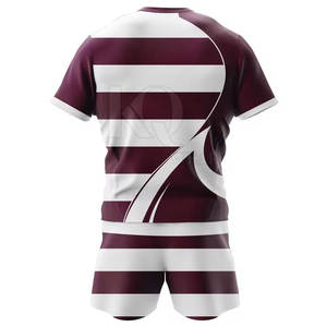 Tenue de rugby moderne pour hommes, maillot et short respirants et légers à manches courtes, durables pour l'entraînement et les matchs - Product Image 2