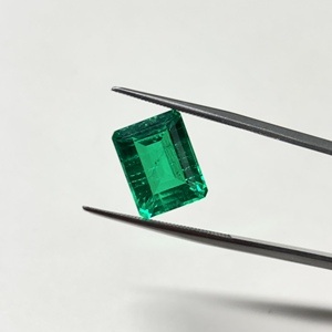 Certificado de Piedra de Esmeralda Sintética de 10x8 mm y 3 Quilates, Forma Octogonal Hidrotermal, Esmeralda Colombiana Cultivada en Laboratorio - Product Image 6