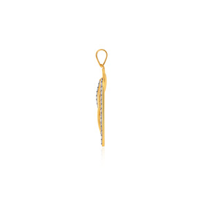 Pendentif minimaliste en or jaune avec diamants ronds brillants cultivés en laboratoire pour un usage quotidien, style féminin - Product Image 3