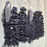 Cheveux vierges vietnamiens non traités en lots, super double drawn, single drawn, double trame machine, 100% cuticules alignées, lace front