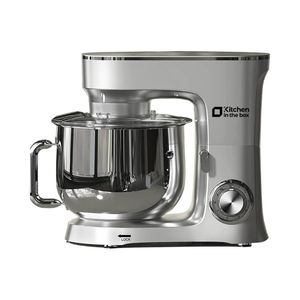 Batidora Eléctrica de Cocina de 900W y 8.5 QT, Batidora de Alimentos de Gran Capacidad con 10 Velocidades, Cabezal Inclinable, Gancho para Masa y Protector Antisalpicaduras (Plateada) - Product Image 1