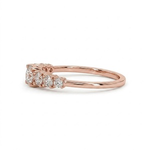 Anillo de Boda Apilable VBSR-214 con Diamante Cultivado en Laboratorio, Certificado IGI, Platino 950, Media Eternidad, Color E, VVS2, 0.53CT - Product Image 2