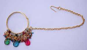 Indian Trendy Classic Choker Engagement Anniversary Wedding Party Gift <b>Set</b> Traditional <b>Crystal</b> Kundan Faux Pearl Alloy Gold - Product Image 3