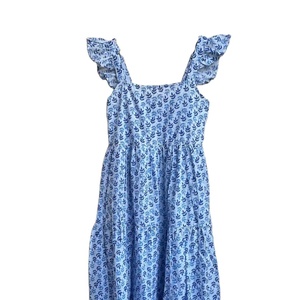Femmes robe Maxi à plusieurs niveaux été décontracté sans manches maxi imprimé fleuri indien vêtements d'été femmes sans manches coton robe d'été - Product Image 1
