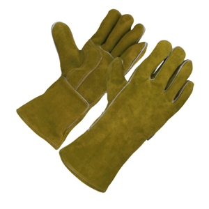 Gants de soudage en cuir de vachette bleu renforcé de haute qualité, résistants à la chaleur, gants de travail robustes, gants de protection pour les mains - Product Image 6