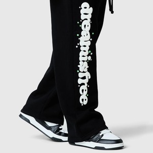 Conjunto Deportivo con Capucha para Hombre Dreamisit, Negro, de Algodón, Estilo Urbano, Sudadera de Manga Larga y Pantalones Deportivos con Estampado Frontal - Product Image 3