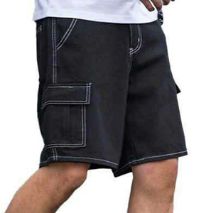 Shorts en jean décontractés pour femmes, style streetwear, taille mi-haute, bords bruts, délavage moyen, respirants, séchage rapide, coupe droite, 100% coton, vente en gros - Product Image 4