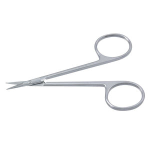 กรรไกรตัดม่านตา XELTECH SURGICAL สแตนเลสสตีล ขนาด 4.5 นิ้ว ใบมีดโค้งและตรง คม  พร้อมเคลือบกันสนิมด้านหลัง สำหรับโรงพยาบาล - Product Image 6