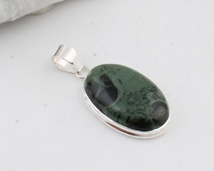 Natural Multi-Color Jasper Gemstone Pendant 925 Sterling Silver Vintage Handmade <b>Boho</b> Statement Jewelry 18 Inch - Product Image 4