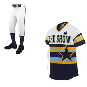 Nuevo modelo de uniforme de béisbol ligero de 100% poliéster para adultos de secado rápido y transpirable con estilo vintage para softbol - Product Image 5