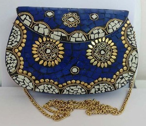 Vestido de Mujer Estilo Boho Chic GC-BG-569 con Mosaico Metálico, Estilo Rock para Fiestas, Bolsos de Exportación India, al Mejor Precio - Product Image 1