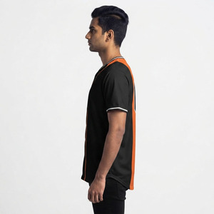 เสื้อเบสบอลผู้ชายแบบติดกระดุมด้านหน้า เสื้อเบสบอลผู้ชายขายส่ง เสื้อเบสบอลผู้ชายแบบติดกระดุม เสื้อผ้ากีฬา - Product Image 3