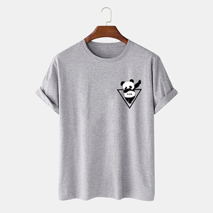 T-shirt décontracté à manches courtes pour homme, col rond, imprimé personnalisé, anti-rétrécissement, haute qualité, design vierge - Product Image 6