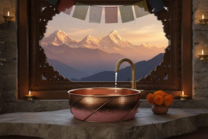 copper sink copper washbasin copper <b>basin</b> handmade copper sink pure copper sink copper kitchen sink copper bathroom sink copper - Product Image 2