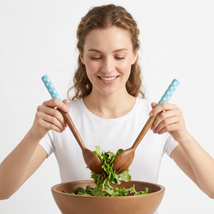Multi-Use Wood Food Strainers Drain Basket Rotary Handle Fruit Washer Quick Dry Vegetable Lettuce Dryer Salad Tools Spinner - Product Image 1