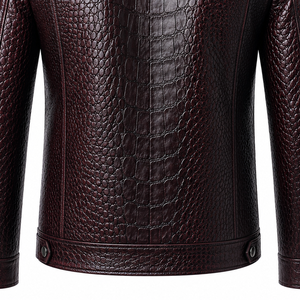 <b>Men's</b> Premium <b>Leather</b> Trucker <b>Jacket</b> Vintage Western Style Genuine Full Grain <b>Leather</b> Modern Luxury Outerwear Fashion - Product Image 5