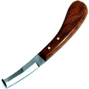 Cuchillo de Herrador de Acero de Damasco Premium IRON para Recorte de Herraduras, Hoja Hecha a Mano, Herramientas Veterinarias, OEM, Marca Privada - Product Image 5