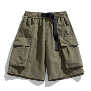 Pantalones Cortos Deportivos para Hombre, Cintura Media, Cierre con Cordón, Múltiples Bolsillos, Tejido Elástico Transpirable de Secado Rápido - Product Image 3