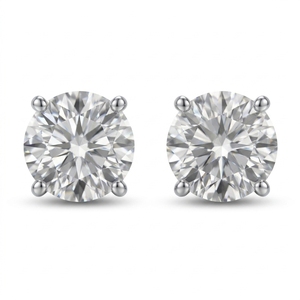 Pendientes de Diamante Cultivado en Laboratorio de Platino de 2.00 CT con Cierre de Rosca para Mujer, Certificados por IGI, Diseño de Cierre Seguro, Joyería Fina, Regalo Brillante - Product Image 1