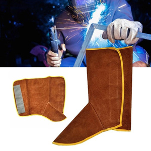 Cubrebotas Profesionales de Cuero de Vacuno Dividido Soldado, Ecológicos, Anticorte, Anticalor, Impermeables y con Protección Contra Incendios - Product Image 4
