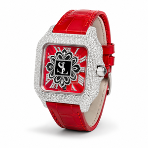 Montre de luxe personnalisée avec chiffres arabes, quartz et cristal saphir |   Montre en moissanite glacée bicolore de 46 mm |   Moissanite Premium VVS1 pour Enfants - Product Image 4