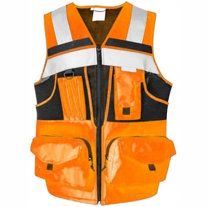 10 Pockets Summer Safety Vest for Men Women High Visibility with 3M Reflective <b>Strips</b> Oxford <b>Fabric</b> Guard Use Jacket Style - Product Image 1