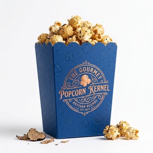 Caja de Papel para Palomitas de Maíz con Logotipo Personalizado, Reciclable, Apta para Microondas, Ecológica, Desechable, para Eventos de Cine y Fiestas - Product Image 1